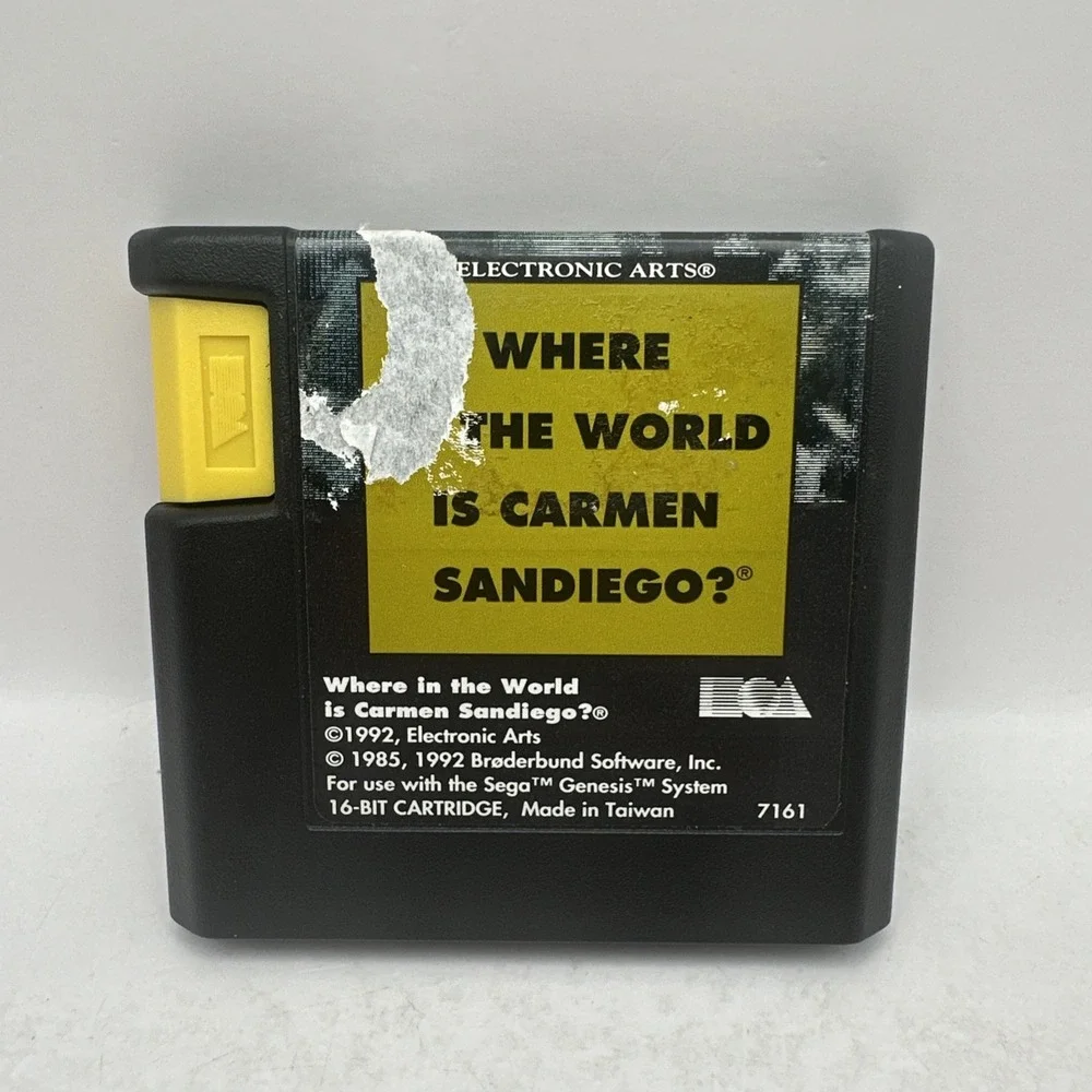 Where in the World Is Carmen Sandiego Sega Genesis Game Cartridge
